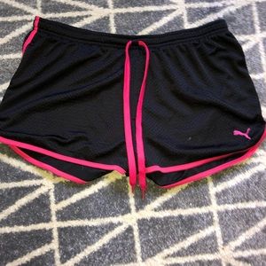 Black puma shorts